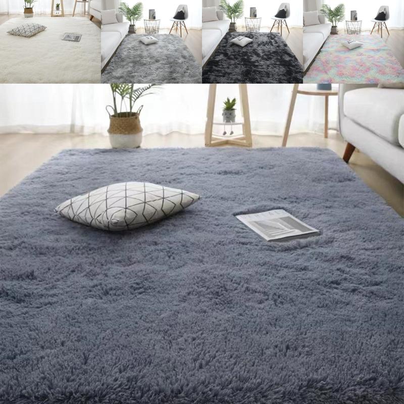 Fluffy  Large Shaggy Rugs for Living Room Bedroom Soft Carpet Floor Mat Indoor Cotton Plaid 3