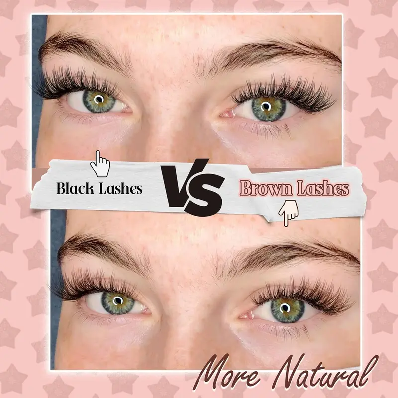 Natural Brown Lash Extensions Wispy Eyelash 168 Pcs C Curled Synthetic Mascara Pack for Everyday Wear - Eyelashes Extensions, Cosmetic  Daily Makeup Eyelash Extension 2