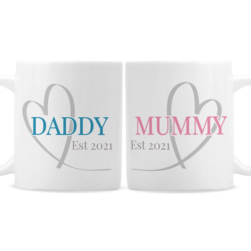 Personalised Mummy & Daddy Mug Set 2
