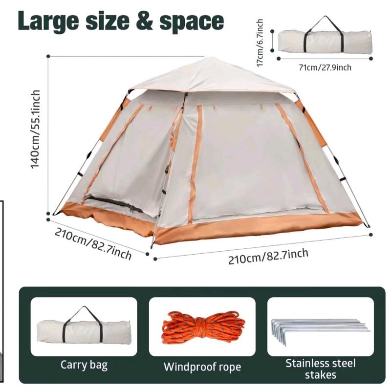 Waterproof Family Camping Tent - Full Automatic Instant Pop Up, 4 People Capacity, Great Quality, Easy to Install and Fold, Suitable for Kids tents inflatable 3