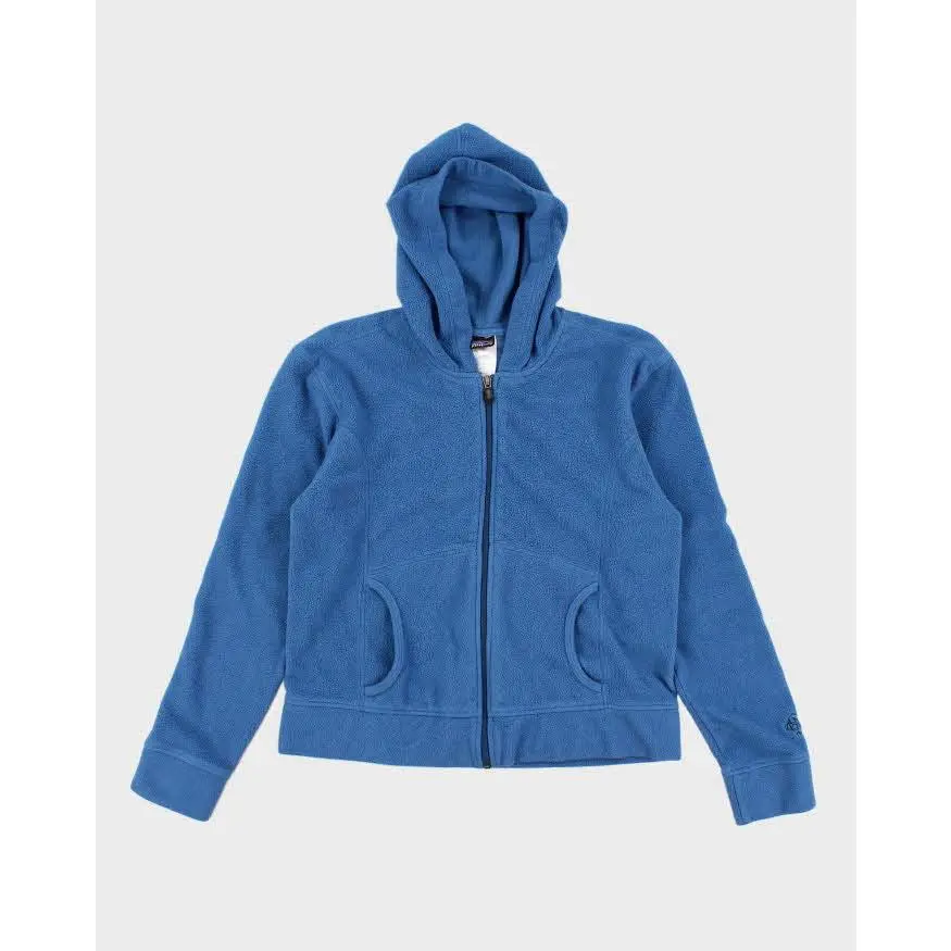 Preowned Womens French Blue Patagonia Zip Up Fleece Hoodie - M