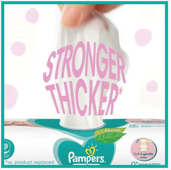 Pampers Sensitive Baby Wipes 15 Packs of 80 Wipes = 1200 Baby Wet Wipes, Unscented, For a Soft And Gentle Clean 5