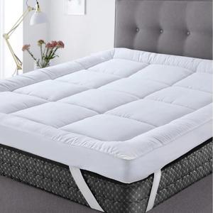 Luxury Mattress Topper 4" Inch Deep Soft Hotel Quality Microfiber All Sizes 10cm Mattress Topper Double Bed 4 Inch Thick - Quilted Topper Made with Fluffy Hypoallergenic with Strong Corner Straps for Comfort Breathable Washable Reasonable Price