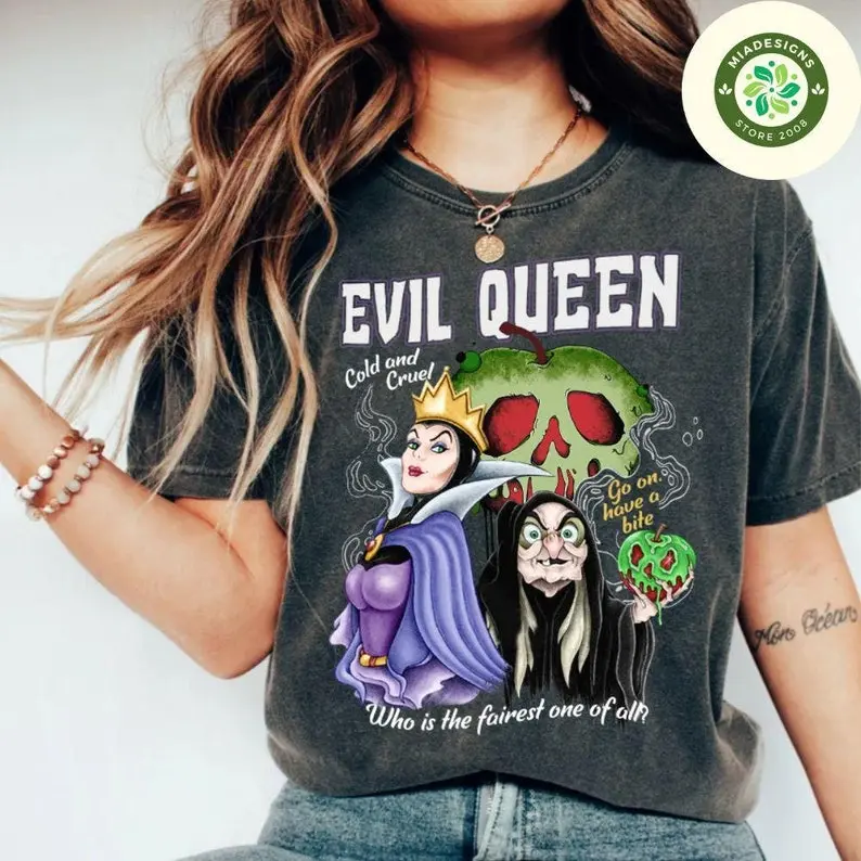 Dsney Villains The Evil Queen Shirt, Vintage Dsney Princess Snow White and The Seven Dwarfs 0