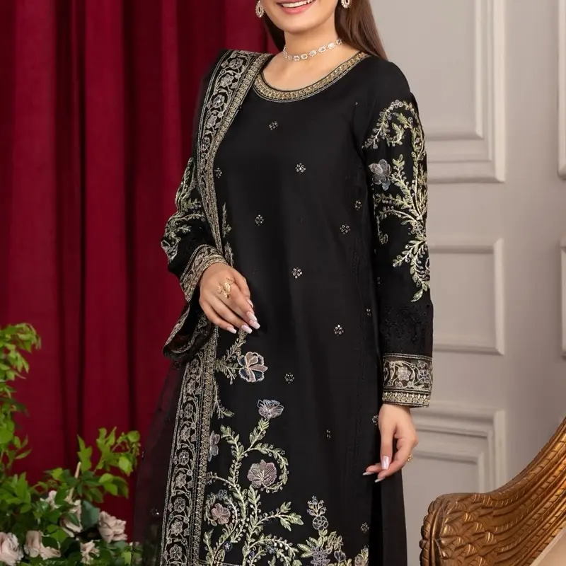 Heera Formal Winter Collection 029 Ladies Pakistani Readymade Shalwar Kameez Suit with Dupatta - Women's Dress - Womenswear Comfort Soft 2