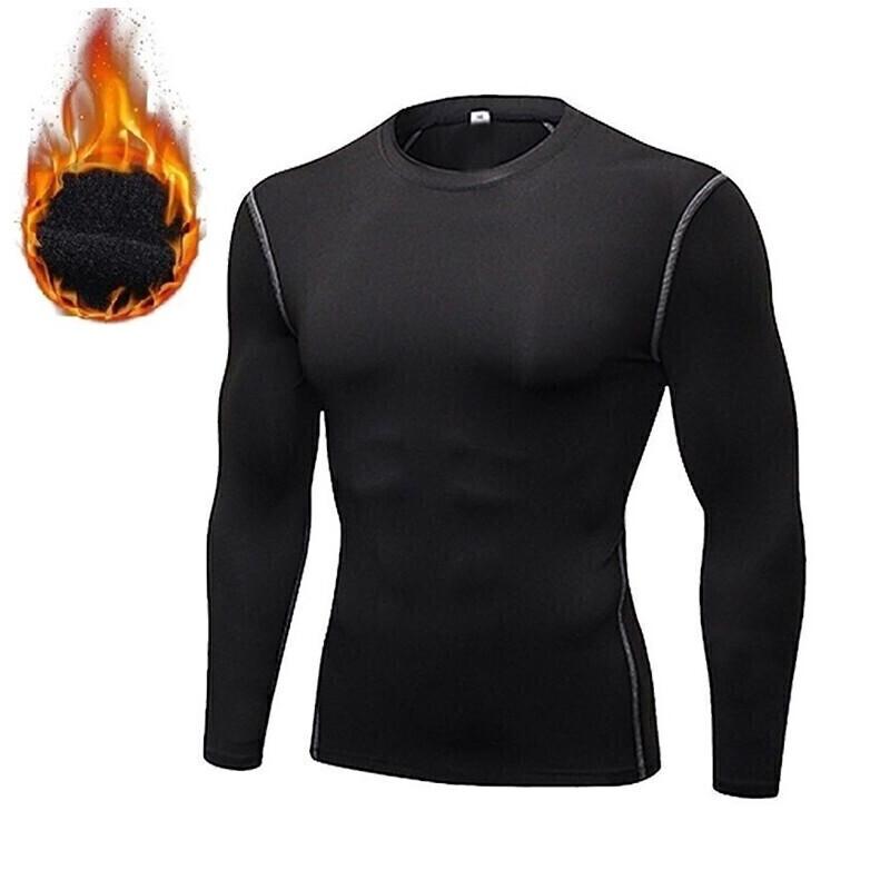 New 2-pieces Winter Warm Men Underwear Set Fleece Thermal Undershirts Long Johns Compression Tights Fitness Sports Tracksuit Set 2