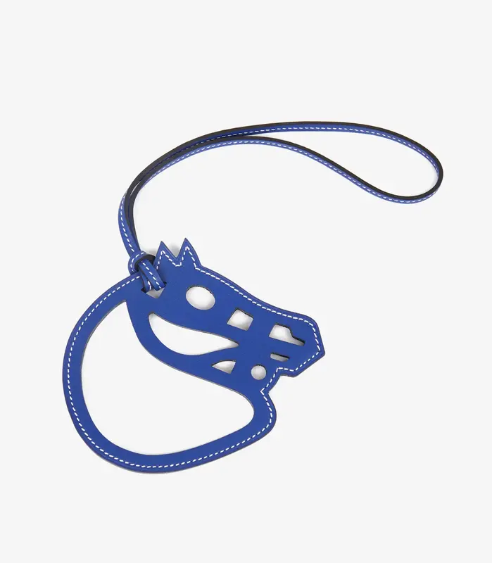 Pre-Owned Hermès Bleu Electric Swift Leather Paddock Cheval Charm AA0078 0