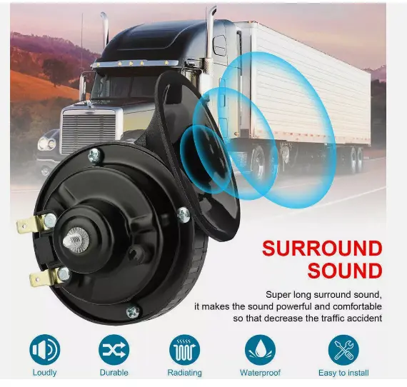 Powerful 300dB Raging Sound Air Horn for Car, Truck and Boat with 510Hz Frequency 4