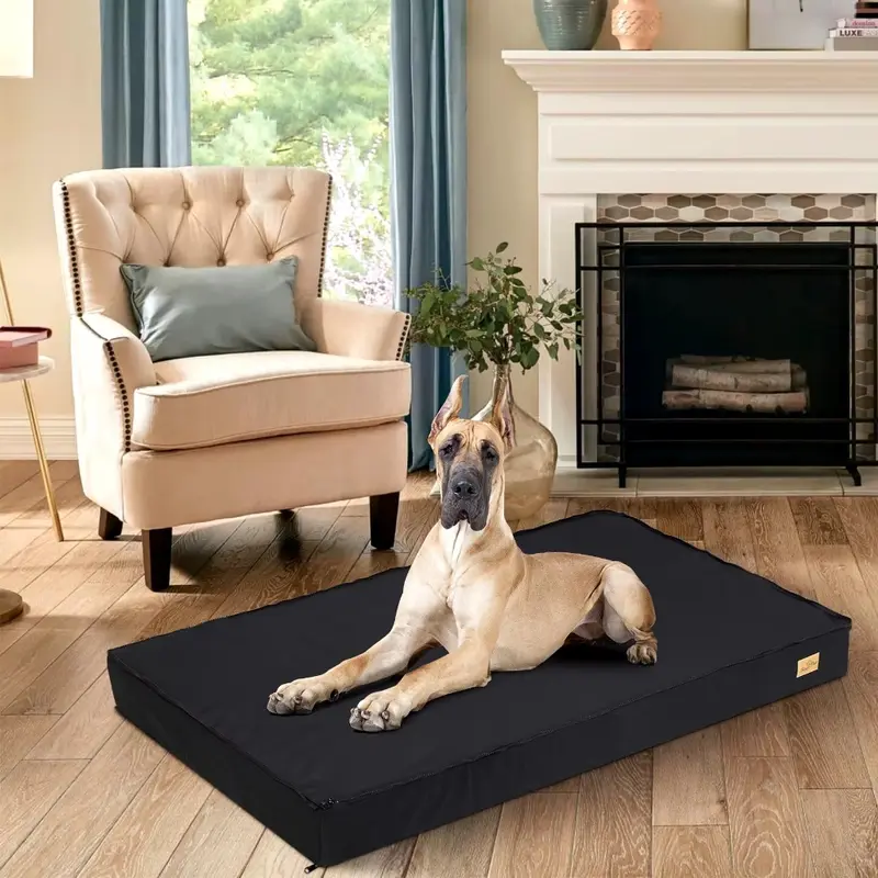 Machine Washable Large Dog Beds for Dogs Orthopedic Dog Bed for Medium Large Dogs Waterproof Lining Non-Slip Bottom 2