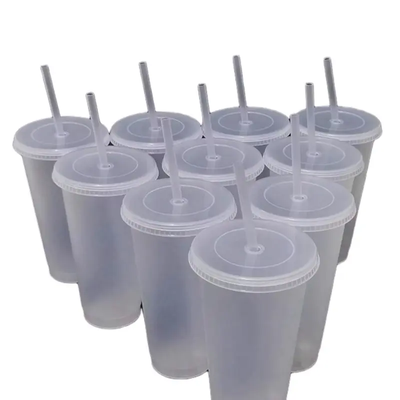 Personalised 24oz Reusable Plastic Cups with Straw and Lids - Perfect for Parties and Birthdays - Drinkware
