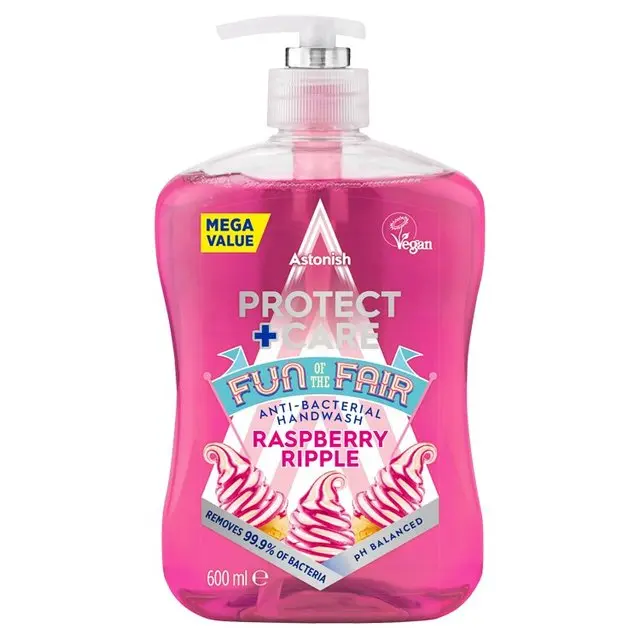 ASTONISH PROTECT + Care Raspberry Ripple Anti-Bacterial Hand Wash 600ml 0