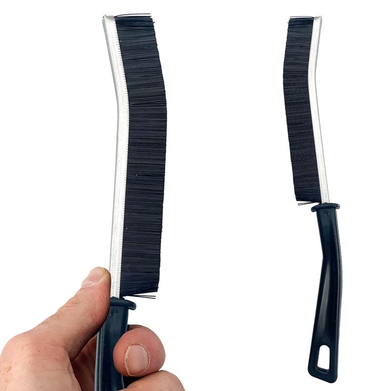 Small Curved Gap and Crevice Cleaning Brush with Handle - Pack of 1, 2, 5, 8 or 10 - Great for Window, Sinks, Cars and Other Spaces 6