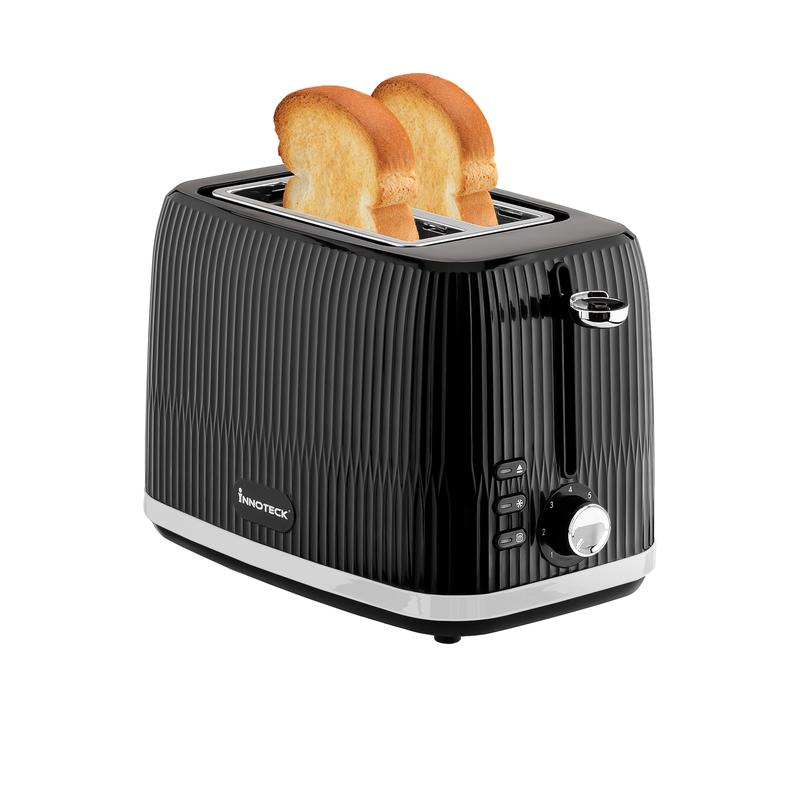 2 Slice Black Toaster - 7 Browning Controls, Defrost, Reheat & Cancel Settings - Making Toast Quickly & Evenly 0