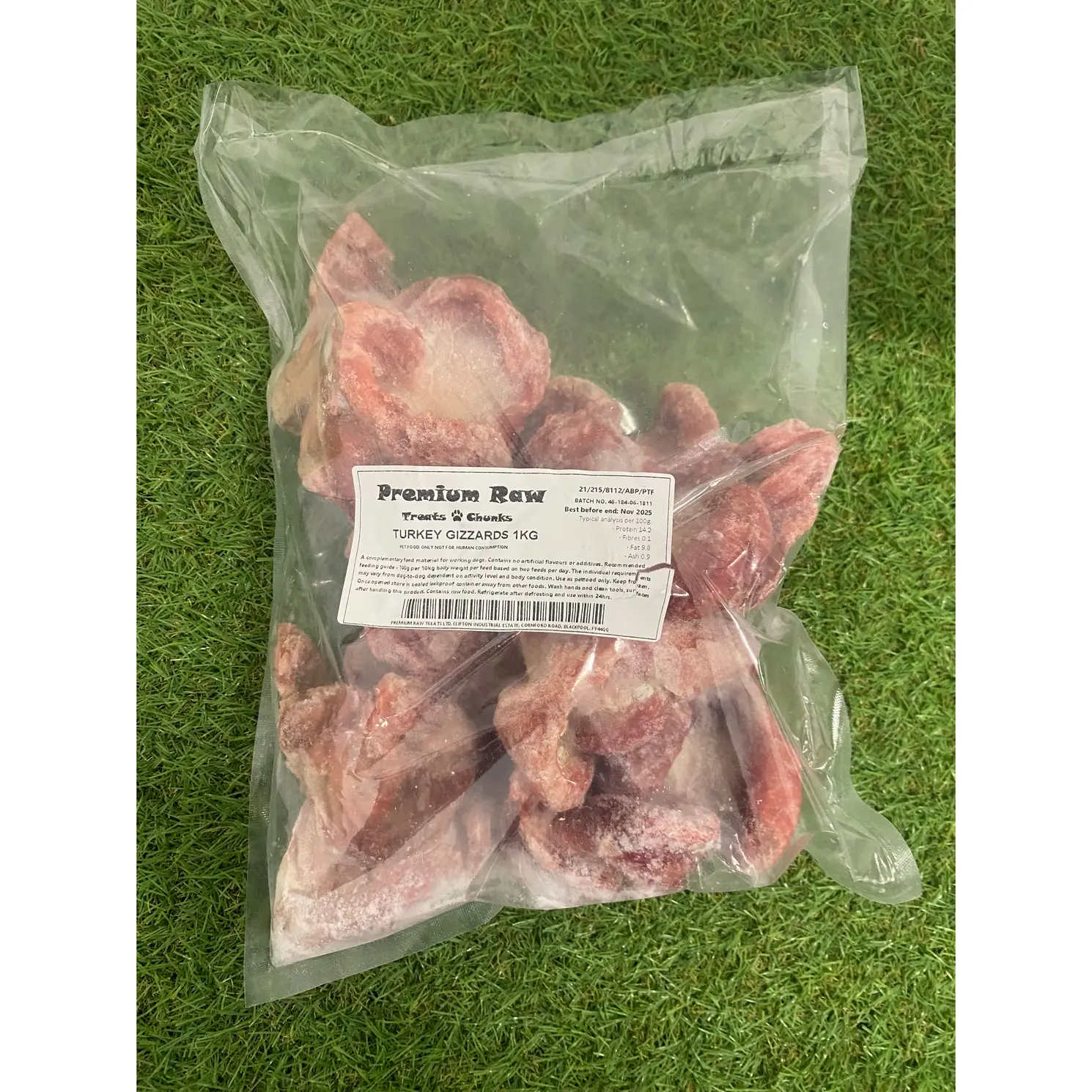 Premium Raw Turkey Giblets 1kg