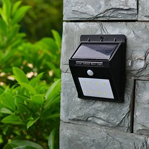 Solar Powered Wall Light Motion Sensor 8 LED Security Light Wireless Waterproof Smart PIR Wall Lamp for Garden Outdoor Fence Yard Home Driveway Stairs Outside Wall 5