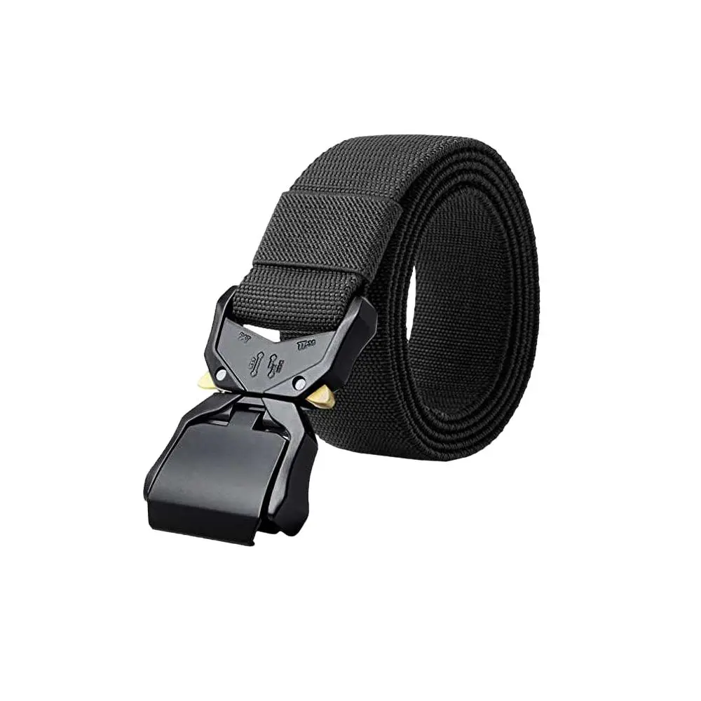 D555 Men's Heavy Duty Quick Release Tactical Belt in Black, 2XL-6XL