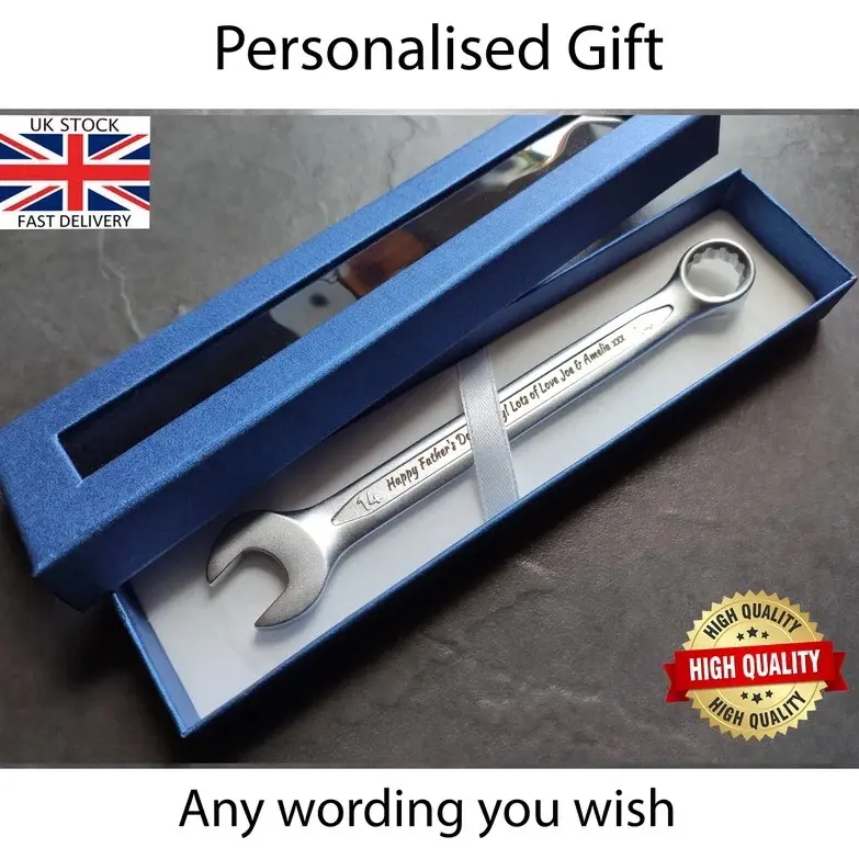 Personalised Combination Steel Spanner with Engraving