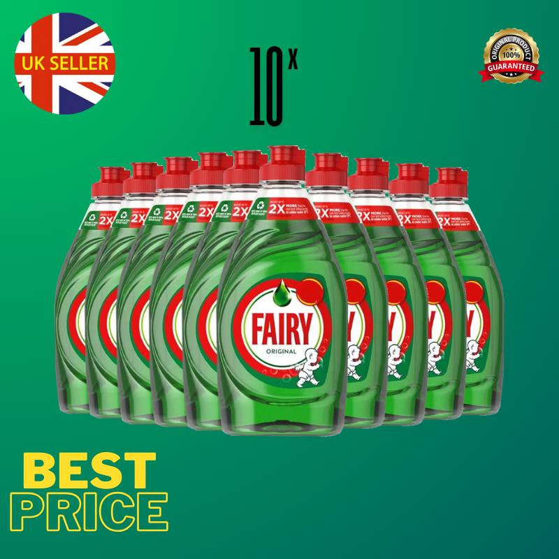 Fairy Washing up liquid 10 Bottles 320ml  Original Household items Kitchen powerspray 0