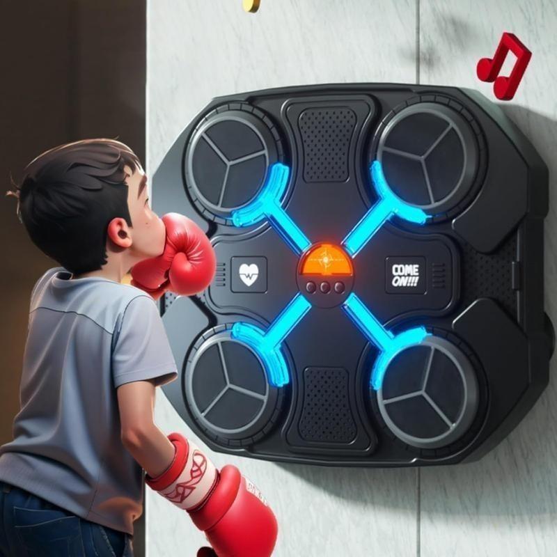 【2025】【2025】Wall Boxing Machine Smart Music Boxing Machine Speed with LED Lights Gloves Screentarget Training Equipment Wall Target Electronic Training Devices for Adult Kid Home Exercises 6