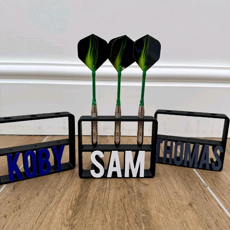Personalisable Dart Holder | Dart Holder Name | Customizable Dart Gift | Perfect Organiser for Dart Lovers | Games Room Gift | GIft for Him 3