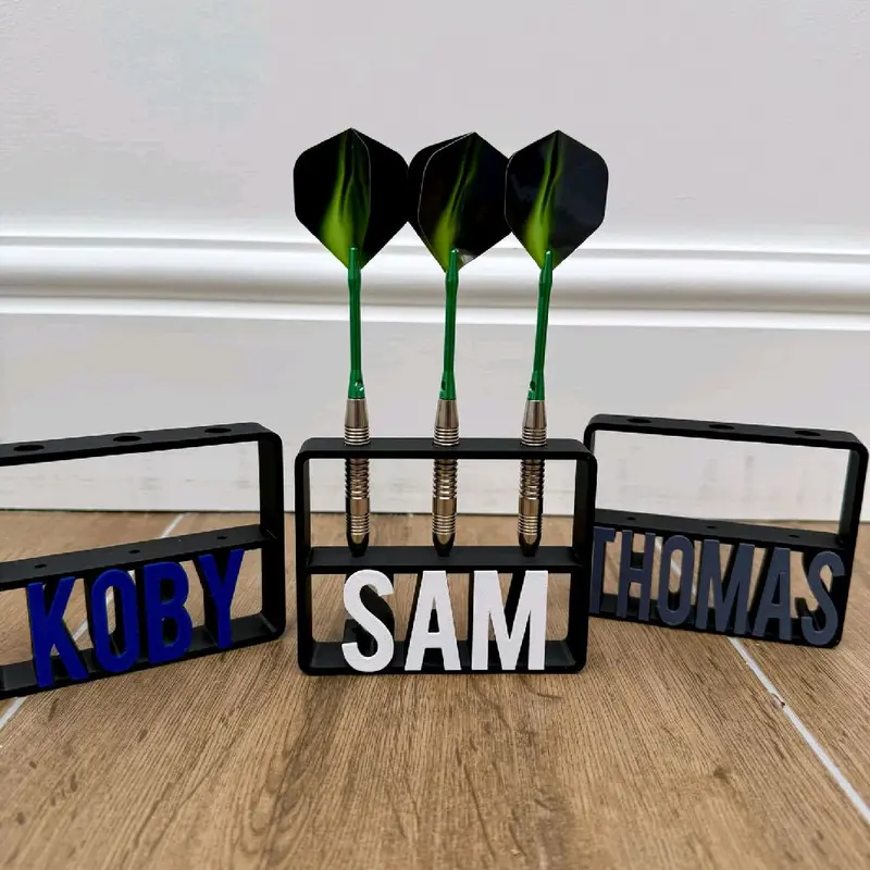 Personalisable Dart Holder | Dart Holder Name | Customizable Dart Gift | Perfect Organiser for Dart Lovers | Games Room Gift | GIft for Him 3