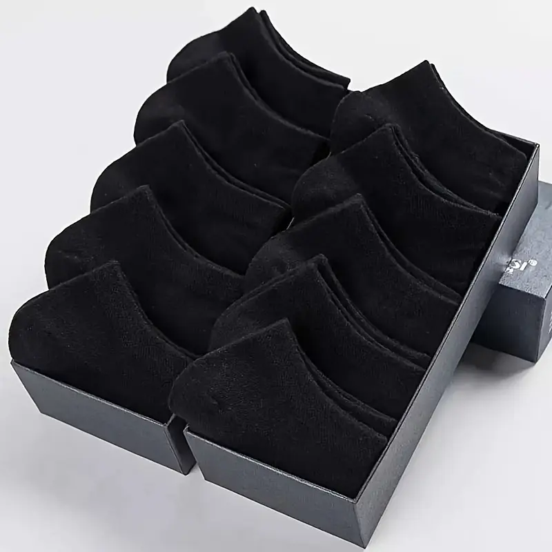 5/10/12 Pairs Unisex Comfort Ankle Socks - Soft Black Polyester Blend, Solid Color Low-Cut Design for Men & Women, Machine Washable, Cute Socks Menswear Beige 3