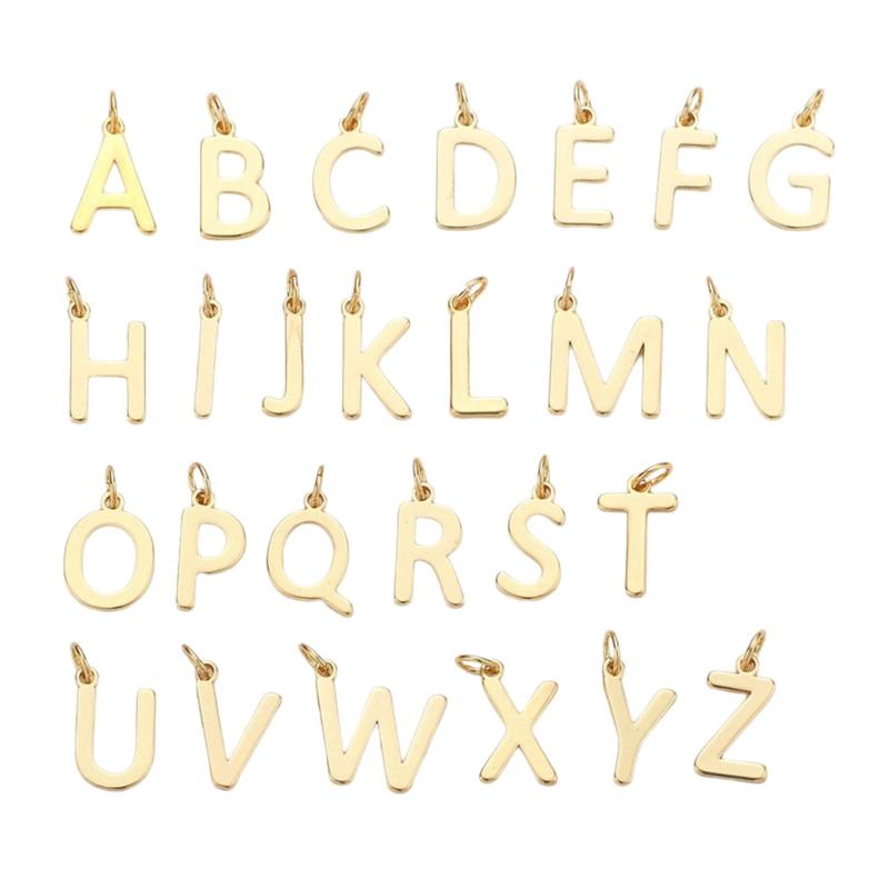 18ct Gold Plated Initial Pendant Charms 0