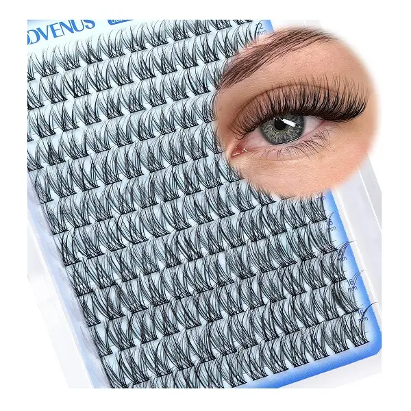 Wispy Cluster Lashes - Natural Individual Eyelashes DIY Eyelash Clusters D Curl Russian Eyelashes Cluster - Makeup, Cosmetic Makeup Cosmetic 88mm  lashes key you kit