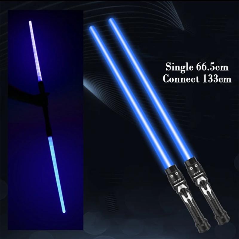 Glow Swords - 66cm LED Toy with Connected Turns 133cm - Perfect Toy for Kids 4