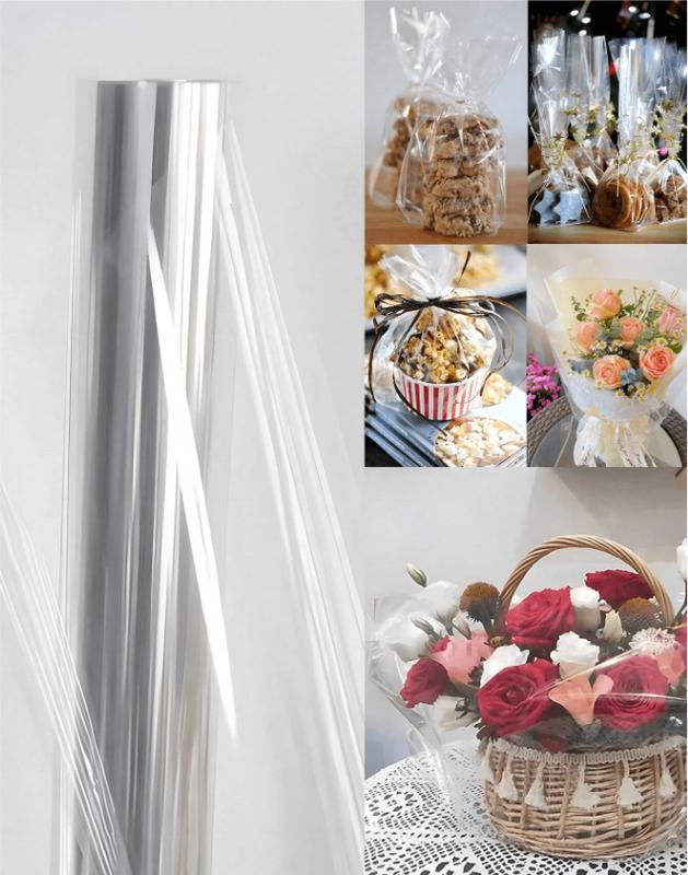 20m x 50cm Clear Hamper Cellophane Wrap & Pink Pull bow Clear Wrapping Paper Cellophane wrap for hampers. 5