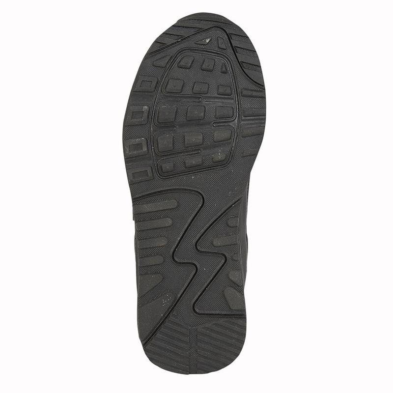 DEK Kids Casual Strap Up School Air Trainers Black White- Boys Girls Touch Fasten Sport Trainers with Rugged Sole PE Shoes 3