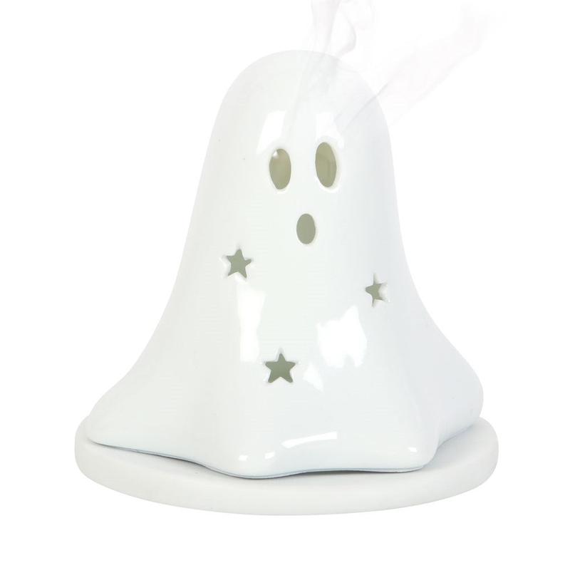 Gothic Gifts Ghost Tealight and Incense Cone Holder Ceramic Decor 5