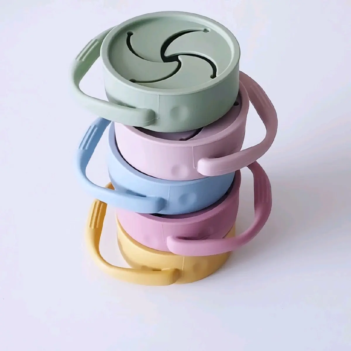 Baby Collapsible cup spill proof journey snack pot fruit cup finger pick food