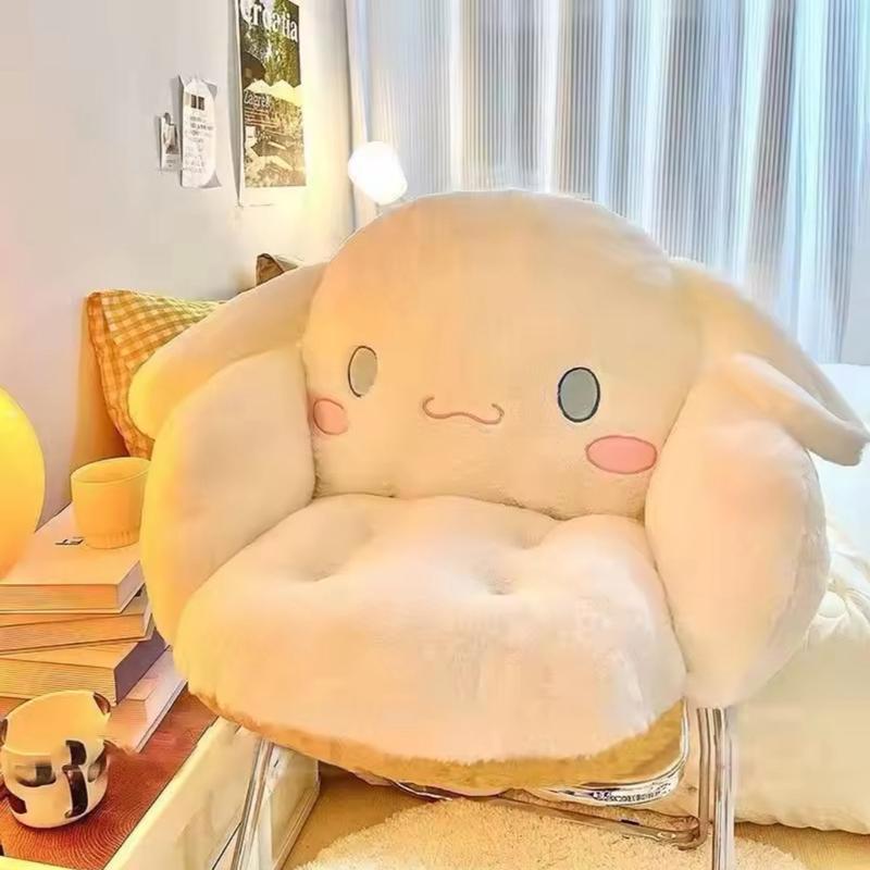 Aoger Big Size Cute Cinnamoroll Plush Half Surrounded Black Kuromi Cushion Backrest Dormitory Office Non- Slip Chair Cushion 2
