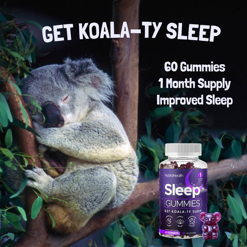 Hybrid Health Melatonin Inducing Sleep Gummies (Sugar Free) - Ashwagandha, Magnesium, Valerian Root Extract + More Healthcare Fitness Dietary Supplement Natural Edible Berry | Vegan 4