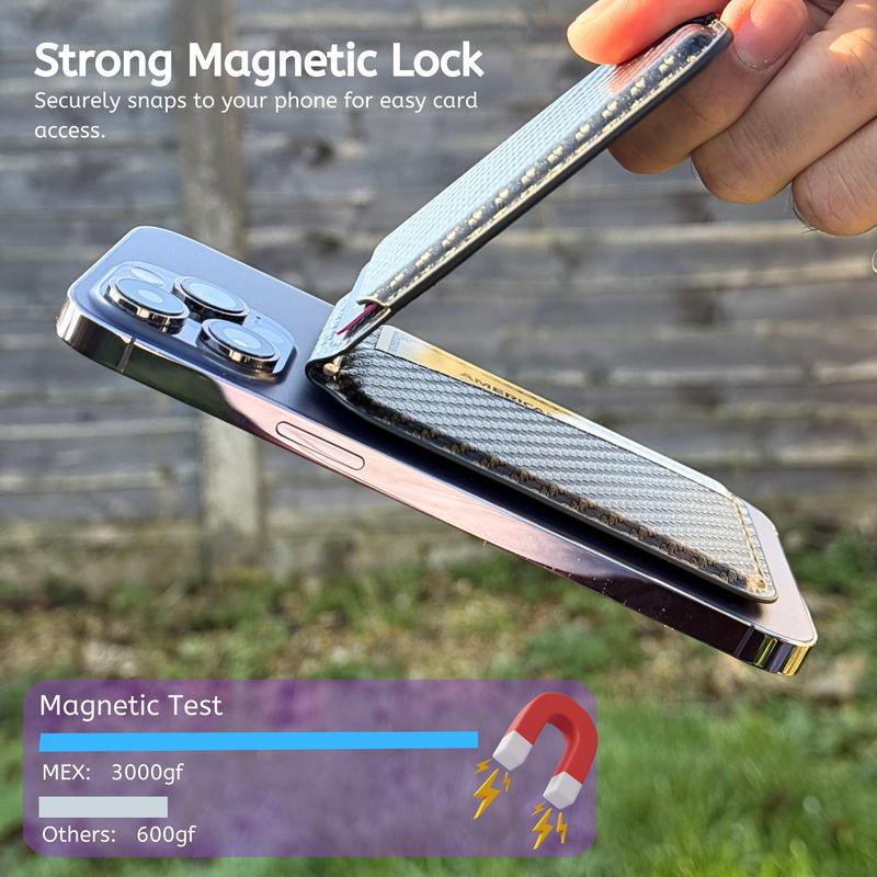 iPhone Magnetic MagSafe Wallet with Adjustable Stand, 3-4 Card Holder 8