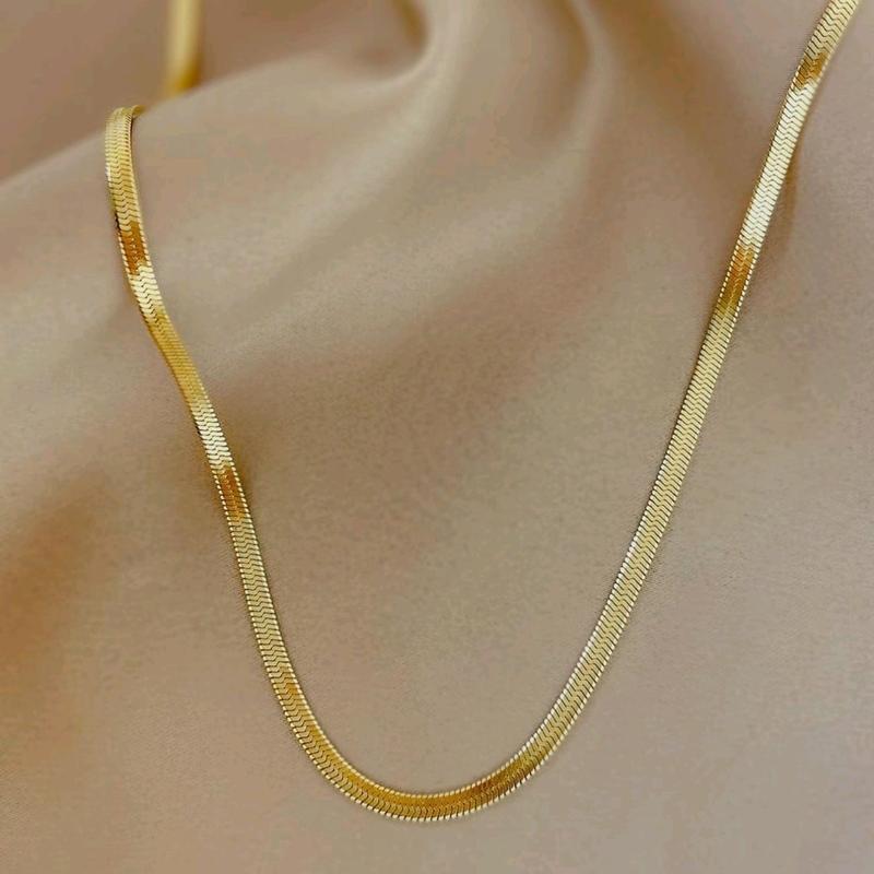 GJ Stainless Steel Snake Chain - Fashion Necklace for Women 4