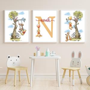 Pooh Bear Personalised Nursery Print - Set of 3 - Pay What You Can Afford