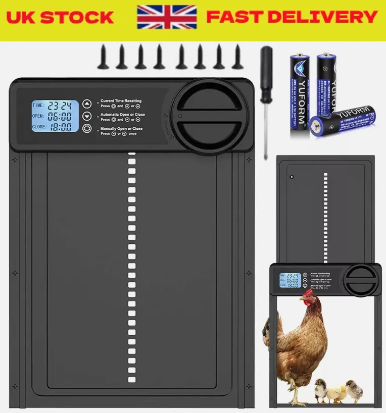 Automatic Chicken Coop Door Opener With Timer IP45 Waterproof Auto Chicken Door
