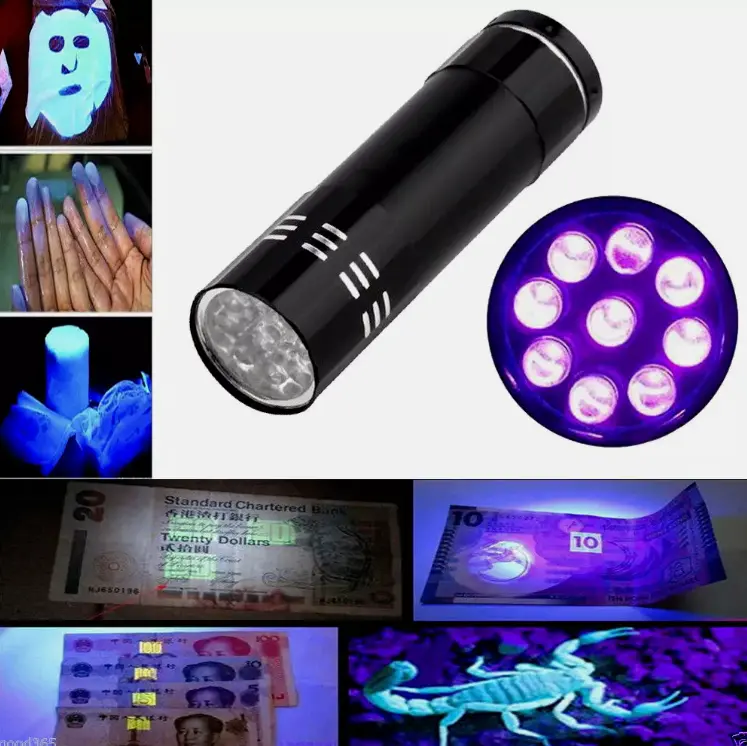 UK UV Black Light Torch, Ultra Violet, Gas Leak, Forensic Blood, Urine Detector-Urine Detectors