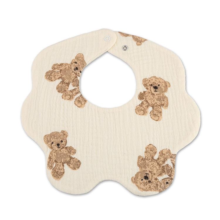 Cotton Simple Newborn Printing Drool Towel 1