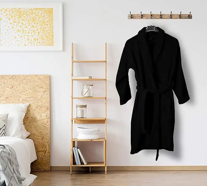 Supreme Unisex Cotton Bath Robe with Soft Collar and Long Sleeves - Highly Absorbent and Quick Drying for Ultimate Comfort - Loungewear, Womenswear Comfortable Gowns Medium Petite Shawl Nightwear 7