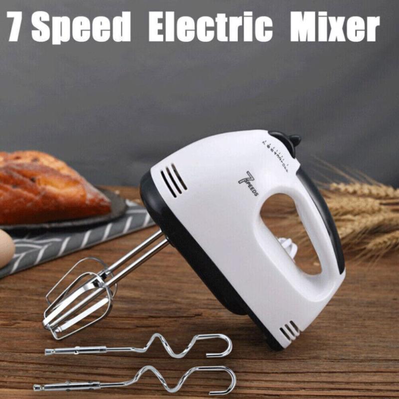 7 Speed Electric Hand Hero Mixer Electronic Handheld Whisk Food Blender Egg Cake 8