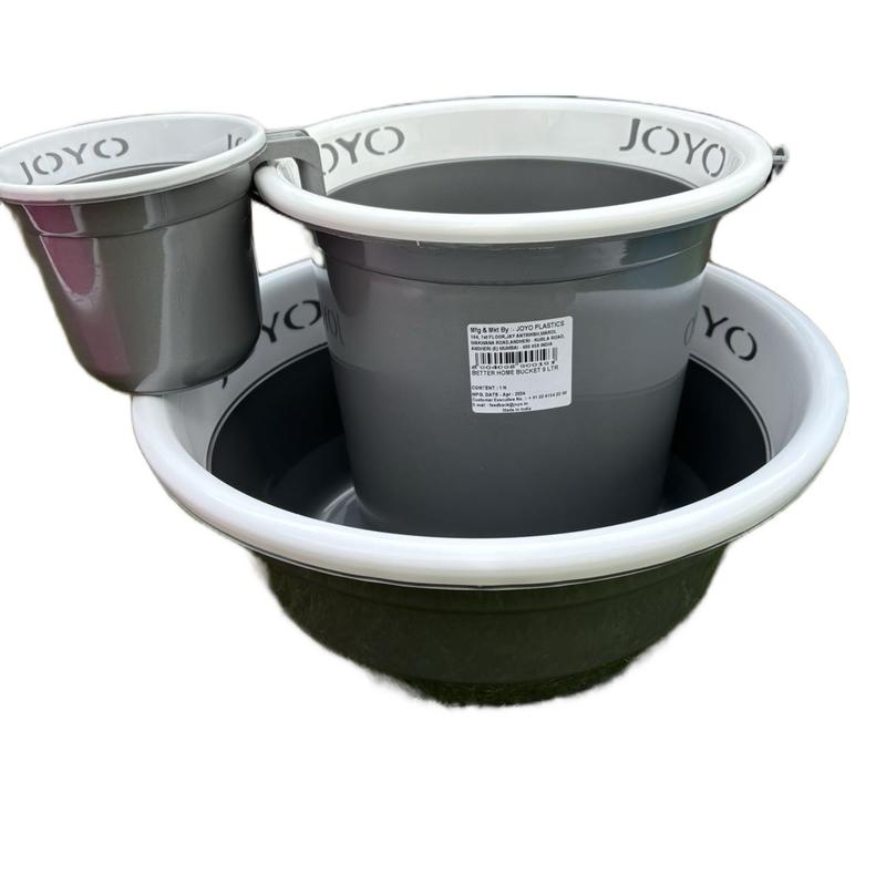 Joyo Bucket Bowl and Jug Set - 13L Bucket and 40cm Bowl with 1100ml Jug - Drinkware 2