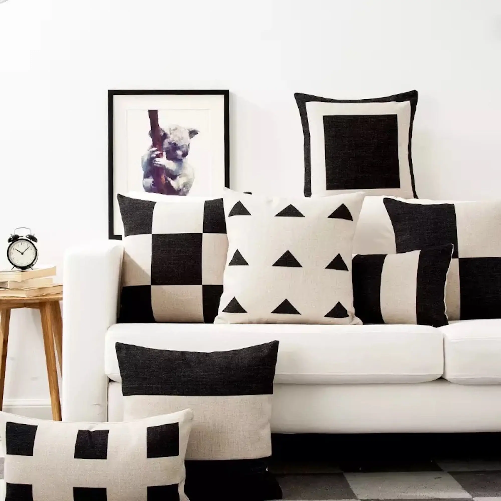 Monochrome Cushion Cover - Soft Furnishings for Your Home