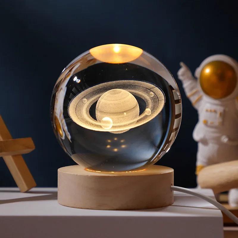 Product Introduction of Crystal Ball Night Light 3D Engraved Galaxy Crystal Globe with Warm LED Base, The Milky Way Lights as a Gift for Teens Boys and Girls 4