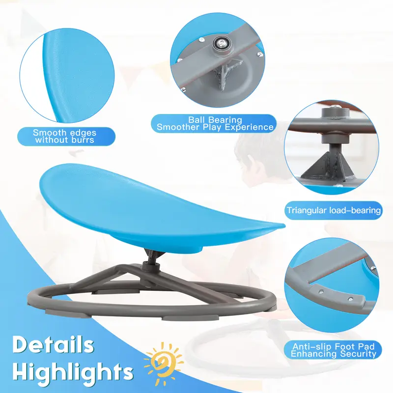 MOONLAND Children's autism sensory spinning chair, vestibular training, training body coordination, sitting spinning toy, sensory toy chair, children's novelty toys, spinning tops. 2