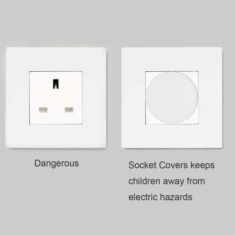 20 Pack UK Standard Plug Socket Covers White Baby Home Safety Outlet Covers Child Proof Plug Socket Protectors Guards Caps to Prevent Electric Shock 5