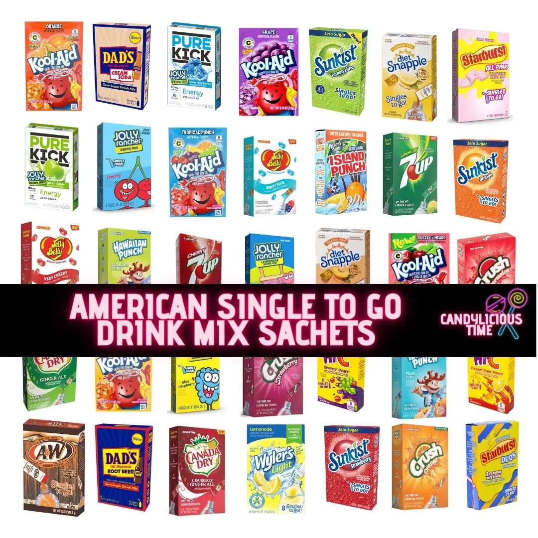 USA American Singles to Go Drink Mixes Sachets