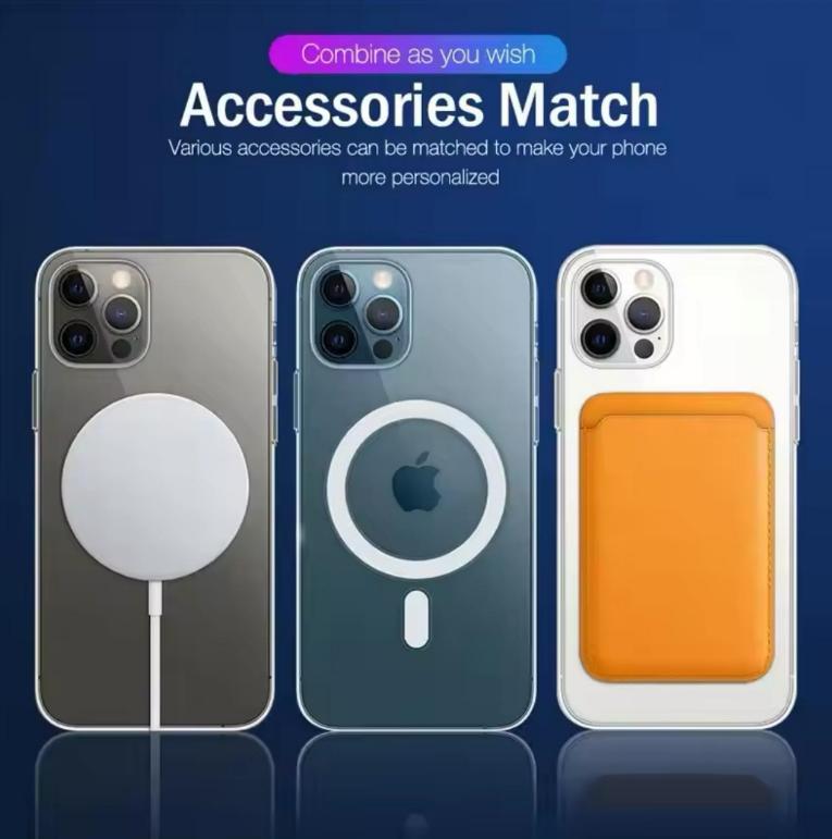 Transparent Case with MagSafe for iPhone 16 /16 pro, Max Shockproof Clear Cover Phonecase Protector Smartphone Accessories Handheld Protection 4